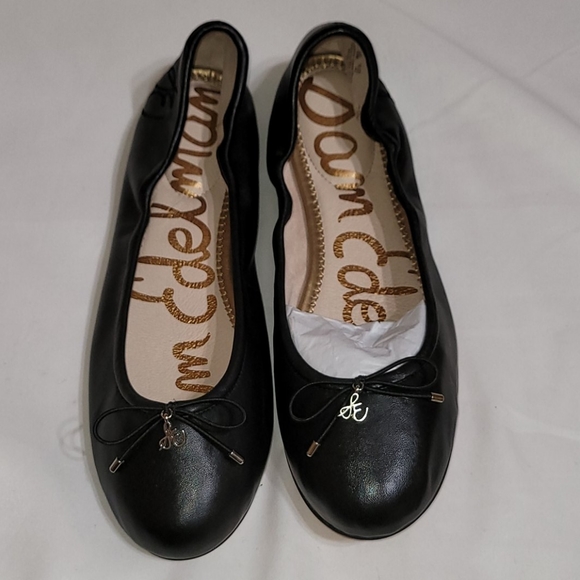 Sam Edelman Black Leather Felicia Flats Size 10 - Picture 1 of 6